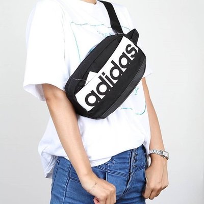帝安諾-Adidas Linear Performance Waistpack 經典 黑白 腰包 S99983