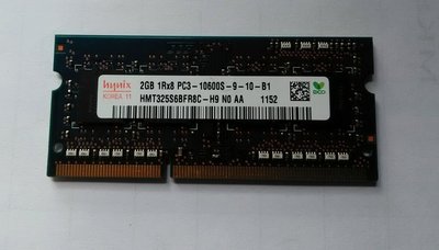 Hynix海力士 DDR3-1333 2G筆記型電腦記憶體