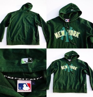 大聯盟 MLB 深墨綠色 連帽T恤 L號