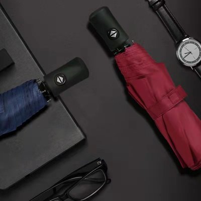 雨傘三折晴雨傘全自動雙用商務黑膠自動禮品傘