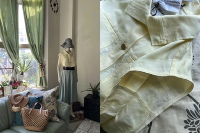 ＊ ꧁ 左兒 朵拉 ꧂【KAO MEIFEN高美芬 設計師2023春夏♛新品 】S-XL 立襯領雙口袋無袖棉麻衫