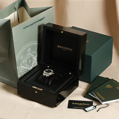 Suki~ 原版 ap 愛彼 烤漆木盒 錶盒 墨綠盒 黑色皮內裡超重大盒 手錶盒套裝 厚證書 手提袋