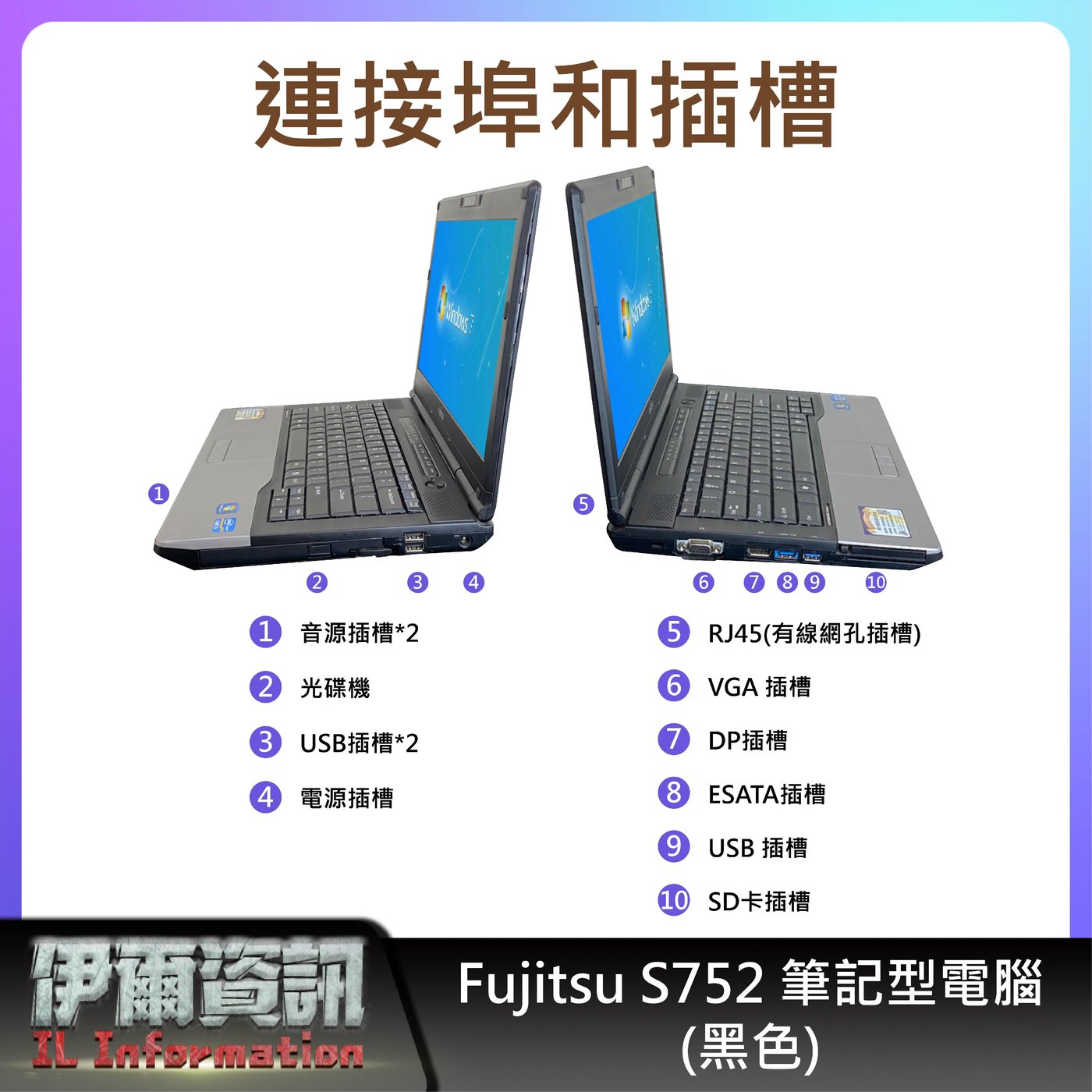 富士通Fujitsu Lifebook S752筆記型電腦/黑/14吋/I5-3320M/120SSD/4G 