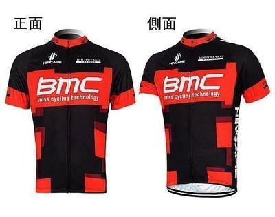 【熱賣精選】 黑紅款 BMC Racing 競技車隊騎行服 短袖上衣 排汗透氣自行車服 腳踏車衣 單車服 自行車衣