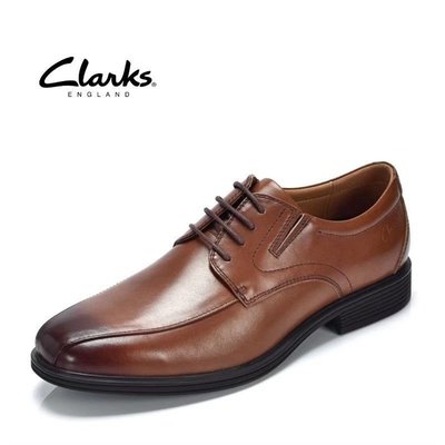 Clarks其樂男鞋春秋新款商務正裝皮鞋男英倫真皮舒適系帶德比鞋男