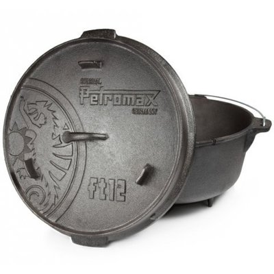 【露戰隊】PETROMAX FT12 DUTCH OVEN 鑄鐵荷蘭鍋14吋(有腳)｜PM10044