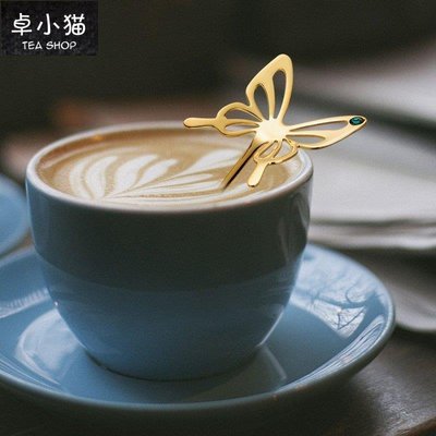 【福來運】日本進口elfin 高桑金屬不銹鋼日式簡約可愛風蝴蝶紋咖啡勺攪拌棒