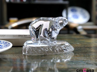 = cmCasa = [4974]歐式簡約視覺經典設計 冰山北極熊玻璃擺飾 唯美意境新發行