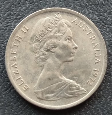澳大利亞 1972年 伊莉沙白ニ世 5分 鎳幣  783
