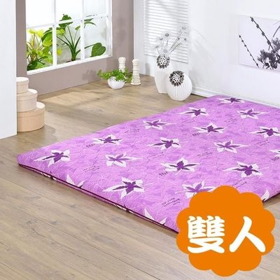 (免運)台灣製-5X6尺針織TC透氣葉雙人床墊(紫楓)E842 床墊 床 折疊床墊 記憶床墊 5even