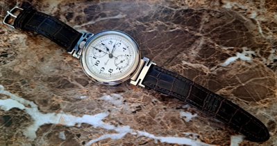 阿加西單把計時機械男錶   早期古董Agassiz