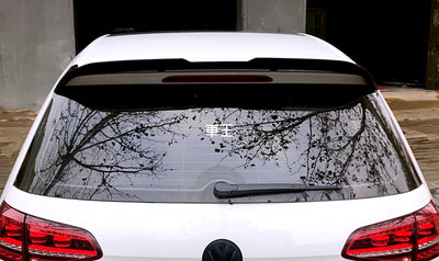 【車王汽車精品百貨】福斯 VW Golf 7 7.5 碳纖維紋 高爾夫 七代 大尾翼 壓尾翼 定風翼 導流板