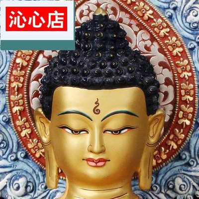 熱銷  釋迦摩尼阿彌陀佛西藏佛像銅鎏金尼泊爾藏傳佛教西藏蓮師印度小佛qxd5266