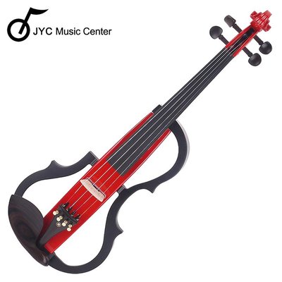 展示品出清 JYC SV-150S電提琴硬殼套裝組(紅色)~硬盒/弓/松香/肩墊
