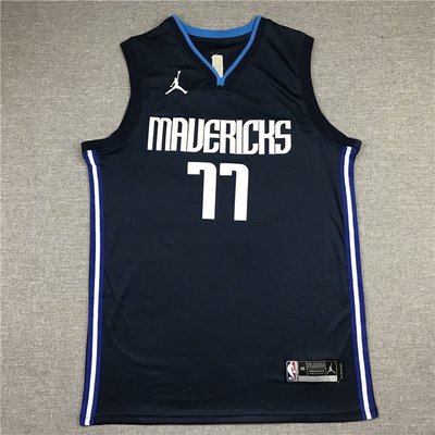 NBA   獨行俠隊77號盧卡·東契奇  城市版深藍刺繡球衣-master衣櫃4