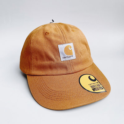 美國百分百【全新真品】Carhartt 帽子 配件 棒球帽 遮陽帽 鴨舌帽 老帽 經典工裝 logo 駝色 BO19