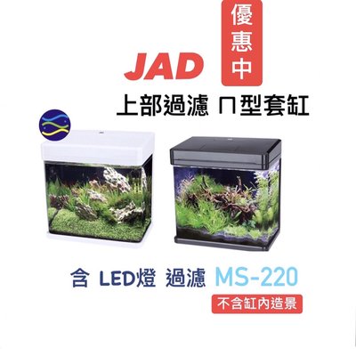 微笑的魚水族☆JAD MS-220上部過濾ㄇ型LED套缸(黑/白) MS-220 含LED燈.過濾器