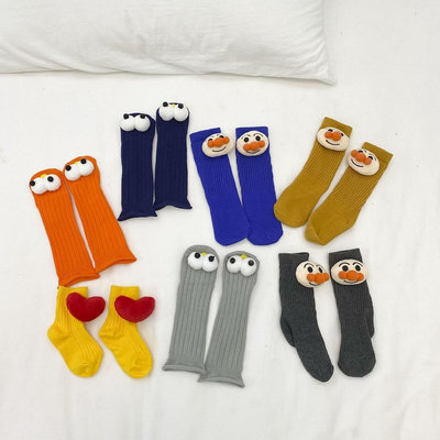 9monthafter 韓國寶寶襪子嬰兒襪子女童男童棉襪長筒中幫襪可愛襪子麵包超人