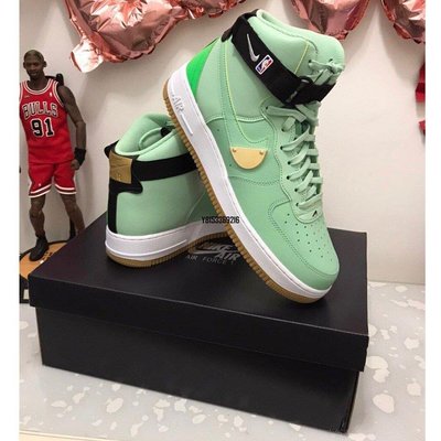 【正品】Nike Air Force High NBA 白綠 板 休閒運動 籃球 CT2306-300 男女潮鞋