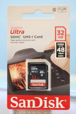 【日產旗艦】Sandisk Ultra SD SDHC 32G 高速 相機 記憶卡 100MB C10 公司貨