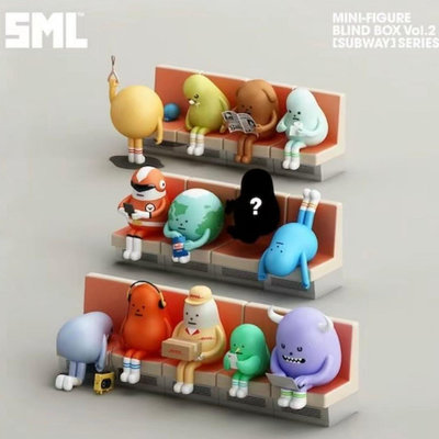 現貨正版SML黏黏怪物研究所地鐵系列盲盒可整可單手辦玩具天秤百貨