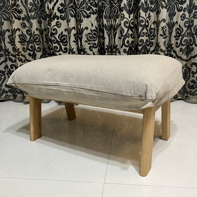 無印良品 MUJI 高椅背和室沙發用腳凳 棉麻網織