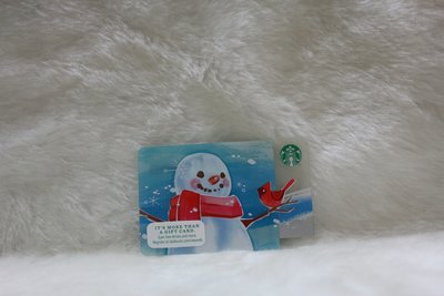 美國 2014 雪人與紅鳥 聖誕系列 星巴克 隨行卡 儲值卡 星巴克卡 限量 收藏