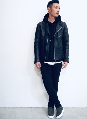 nonnative rider leather jacket 皮衣 騎士外套 size:0 2手美品 黑色 日本製