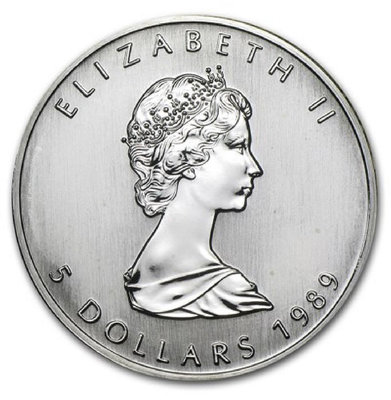 加拿大 1989 楓葉銀幣 1 盎司 31.1 克 純銀 93869