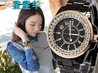 【文銘】【WW248】奢華玫瑰金 日韓時尚中性手錶 內嵌可動滾珠式環繞水鑽錶J12工藝 男錶 女錶 對錶 情侶錶