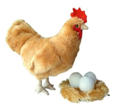 15714A 歐洲進口 限量品 可愛母雞雞蛋絨毛絨娃娃母雞生蛋玩具玩偶布偶抱枕擺飾收藏品送禮禮品