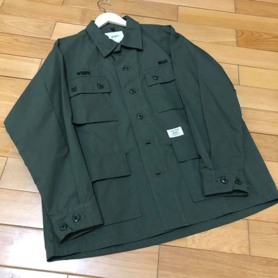 18SS Wtaps Jungle LS Shirt Copo Weather 四袋軍襯衫軍綠軍裝現貨