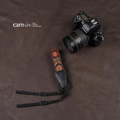 cam-in 繡花系列專業相機背帶 通用接口 cam8458
