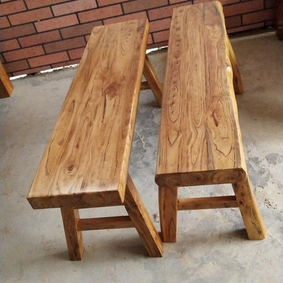 現貨 木板凳老榆木實木家具長條凳長板凳餐廳餐桌凳家用矮凳換鞋凳子