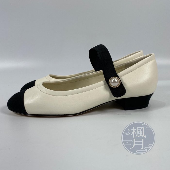 BRAND楓月 CHANEL 香奈兒 珍珠黑白娃娃鞋 #36 精品鞋款 精品女鞋 時尚穿搭 經典 跟鞋