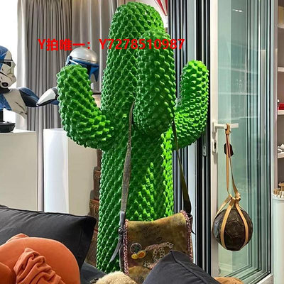 大型擺件意大利潮流巨型仙人掌衣帽架綠色定制落地大擺件網紅家居客廳雕塑