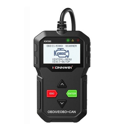 KONNWEI KW590 OBDII 汽車故障診斷儀 檢測儀 掃描儀 黑色