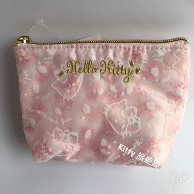 [Kitty 旅遊趣] Hello Kitty 面紙化妝包 凱蒂貓 萬用包 女性用品包 面紙包 小錢包 粉色