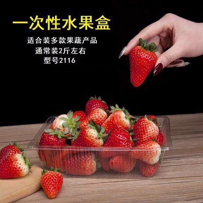 輝一隆一次性透明塑料水果盒烤鴨盒草莓盒果蔬盒包裝盒2116水果盒~特價