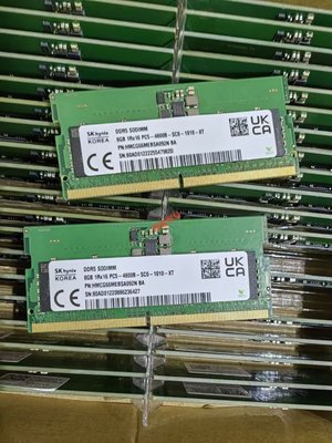 SK海力士DDR5 8G 1RX16 PC5-4800B-SC0筆電記憶體HMCG66MEBSA092N