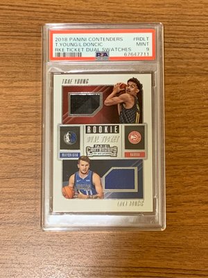 Luka Doncic / Trae Young RC Dual Ticket 2018-19 Psa 9