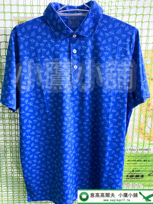 [小鷹小舖] PUMA GOLF 高爾夫POLO衫 男仕 53385202 再生材料製成 保持涼爽舒適 大黃蜂印花 藍色