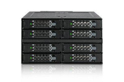 MB508SP-B 8層式2.5吋SATA/SAS硬碟/SSD背板模組轉2組 5.25吋裝置空間