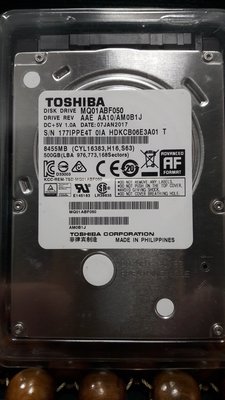 二手良品TOSHIBA MQ01ABF050 500GB HDD 2.5吋 SATA (含系統)