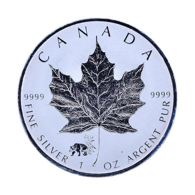 2017加拿大楓葉熊貓加鑄1盎司銀幣