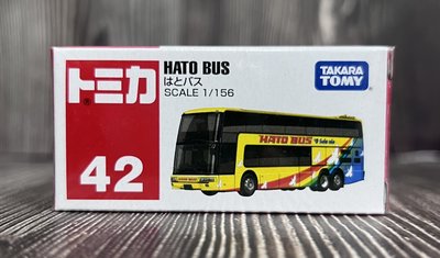 《HT》TOMICA 多美小汽車NO42 HATO BUS 哈多 雙層巴士859420