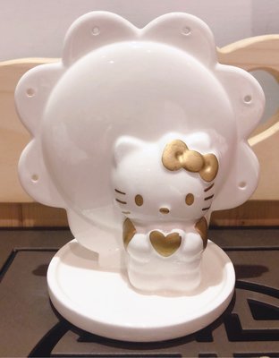 收藏品賠本出清【薰衣草舖子】日本進口 HELLO KITTY 1998年 瓷器 耳環展示架。飾品架