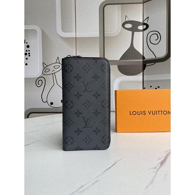 新款現貨銀灰 Louis Vuitton 男生商務皮夾 大鈔夾 西裝夾 拉鍊長夾 LV零錢包 錢包 LV錢夾 男生手拿包