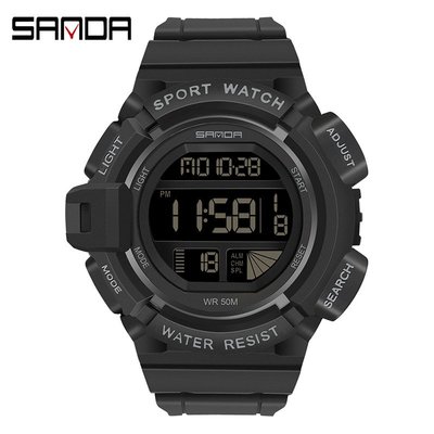 現貨手錶腕錶三達手錶潮流韓版多功能男女夜光電子錶防水戶外登山運動智能手錶
