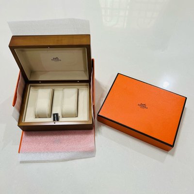二手真品 原廠 Hermes 愛馬仕 原木手錶盒 錶盒 珠寶盒 收納盒